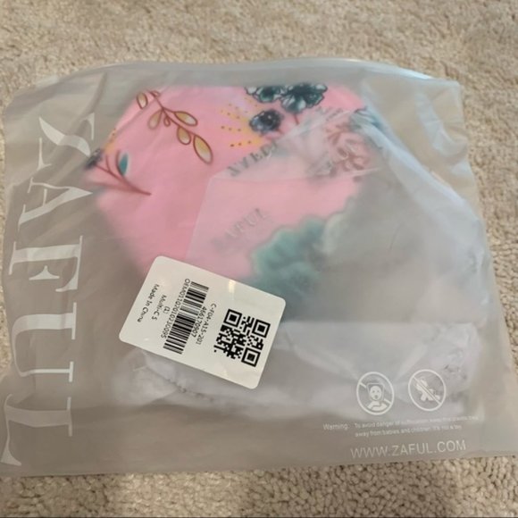 ZAFUL Flower Printed High Leg Bikini Bottom Pink - Picture 8 of 9